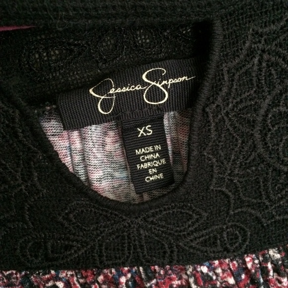 Jessica Simpson Lace Cutout Flowy Blouse - Picture 3 of 6